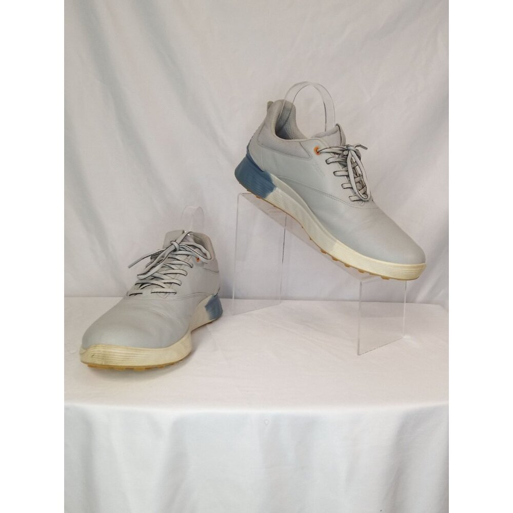 ecco M Golf S-Three Concrete Retro Blue Performance Golf Shoes Size (44) 10-10.